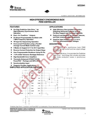 UCC2541RHBR datasheet  